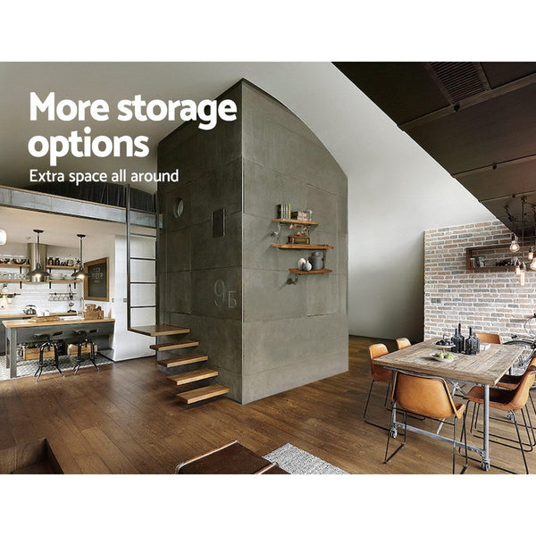 Artiss 3 Level 84cm DIY Adjustable Metal Bookshelf Artiss