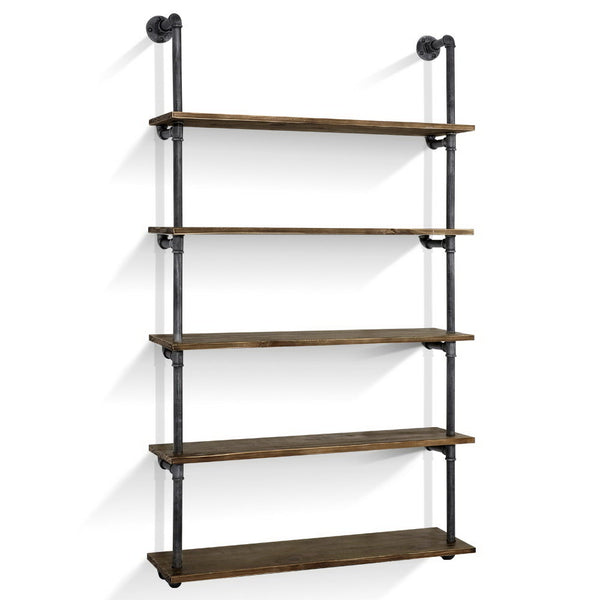 Artiss Rustic Industrial Pipe Shelf Floating Storage Wall Mount freeshipping - Awezingly