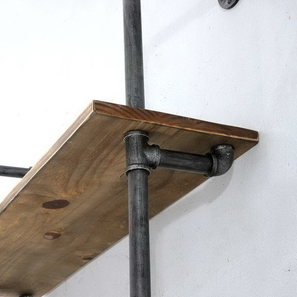 Artiss Rustic Industrial Pipe Shelf Floating Storage Wall Mount freeshipping - Awezingly