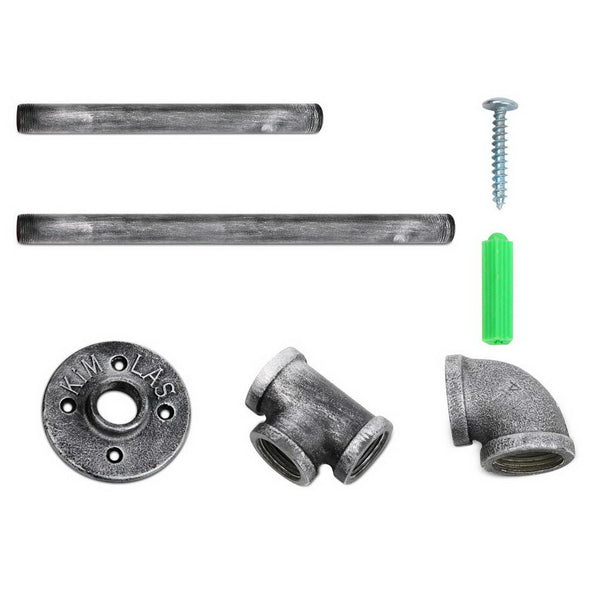 Artiss Wall Shelves Display Bookshelf Industrial DIY Pipe Shelf Rustic Brackets freeshipping - Awezingly