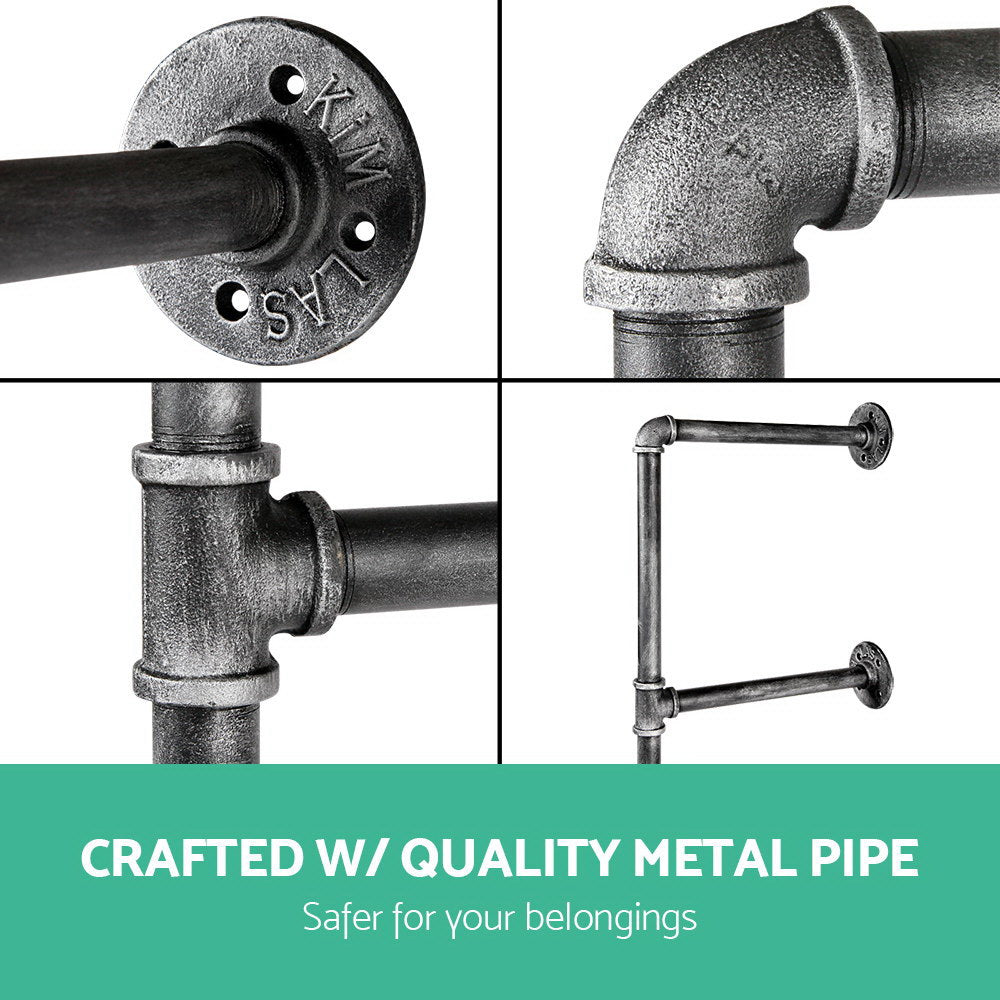 Artiss Wall Shelves Display Bookshelf Industrial DIY Pipe Shelf Rustic Brackets freeshipping - Awezingly