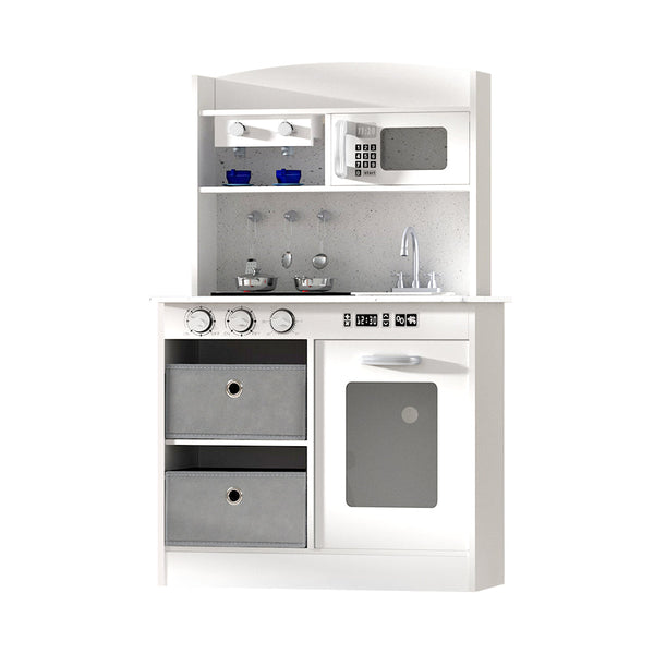 Keezi Kids Kitchen Set Pretend Play Wooden Toys Cooking Cookware Childrens Toy Keezi