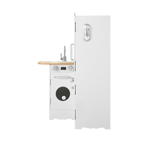 Keezi Kids Kitchen Set Pretend Play Wooden Toys Cooking Cookware Childrens Toy Keezi