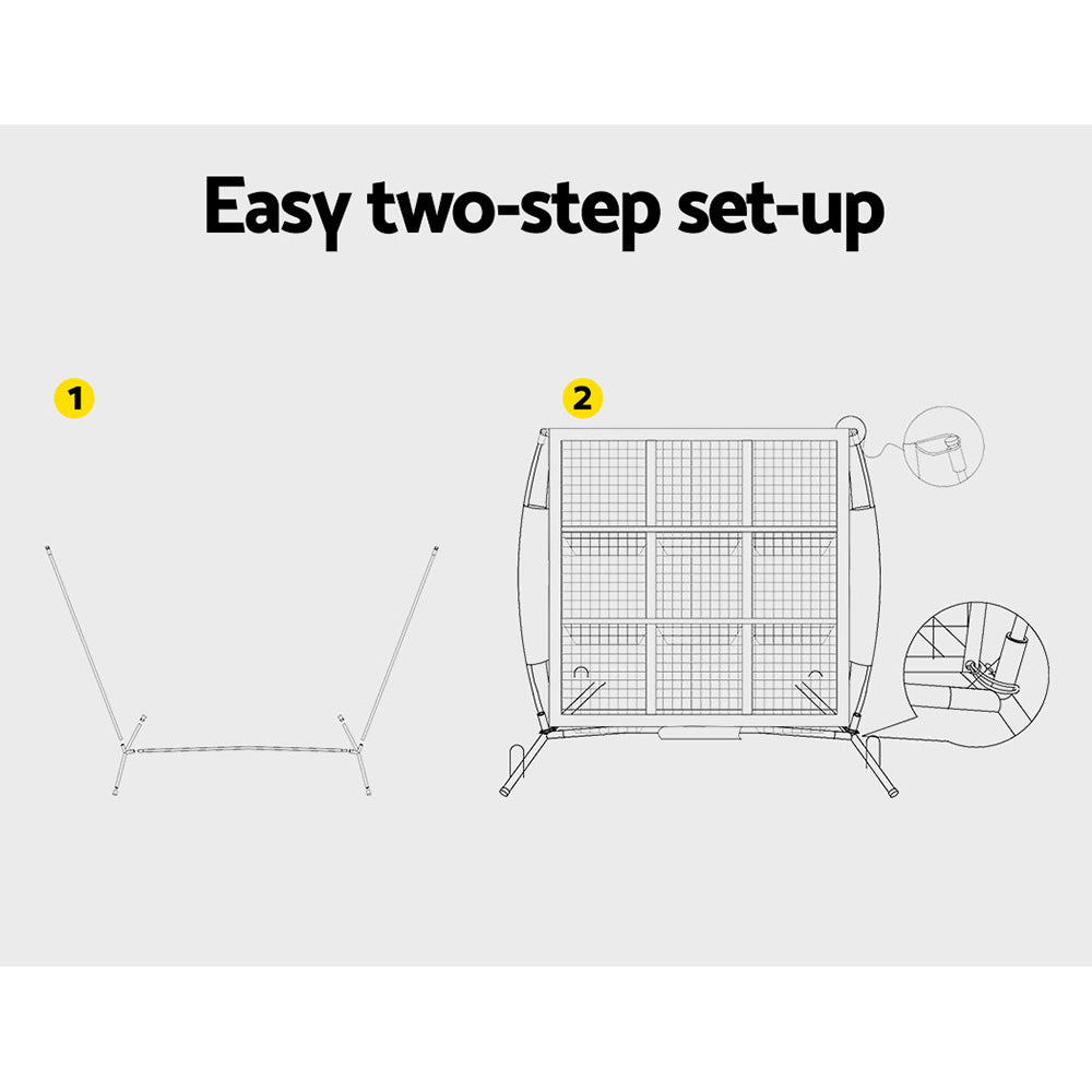 Everfit 9 Pockets Pitching Net Baseball Football Target Net Softball Pitcher Everfit