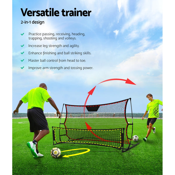 Everfit Portable Soccer Rebounder Net Volley Training Football Goal Trainer XL freeshipping - Awezingly