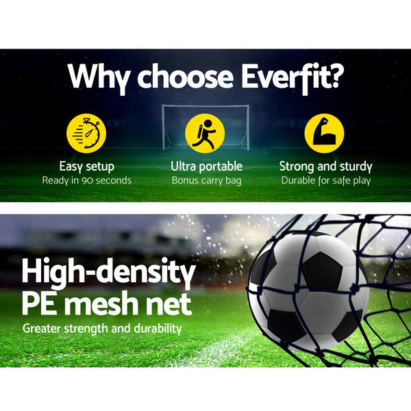 Everfit Portable Soccer Football Goal Net Kids Outdoor Training Sports Everfit