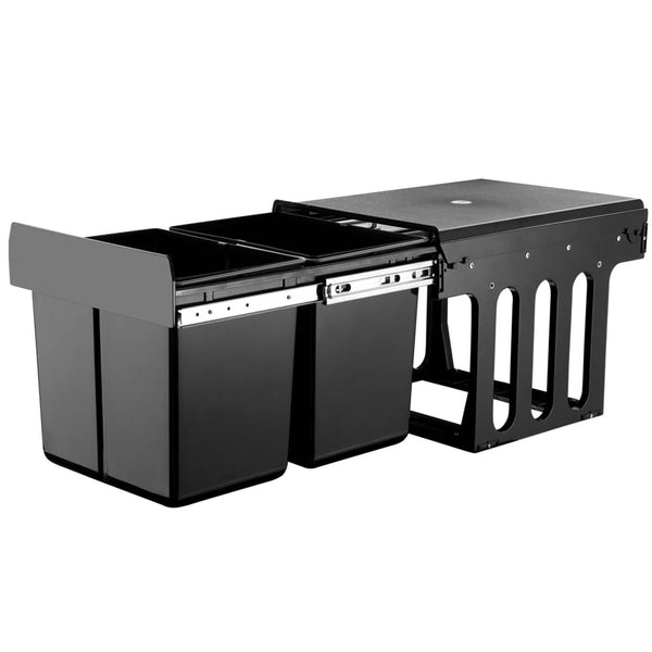 Cefito 2x15L Pull Out Bin - Black freeshipping - Awezingly