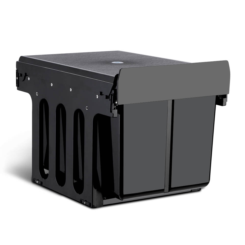 Cefito 2x15L Pull Out Bin - Black freeshipping - Awezingly