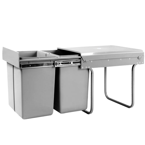 Cefito 2x20L Pull Out Bin - Grey freeshipping - Awezingly
