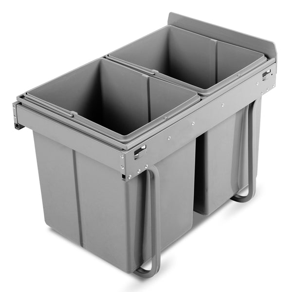 Cefito 2x20L Pull Out Bin - Grey freeshipping - Awezingly