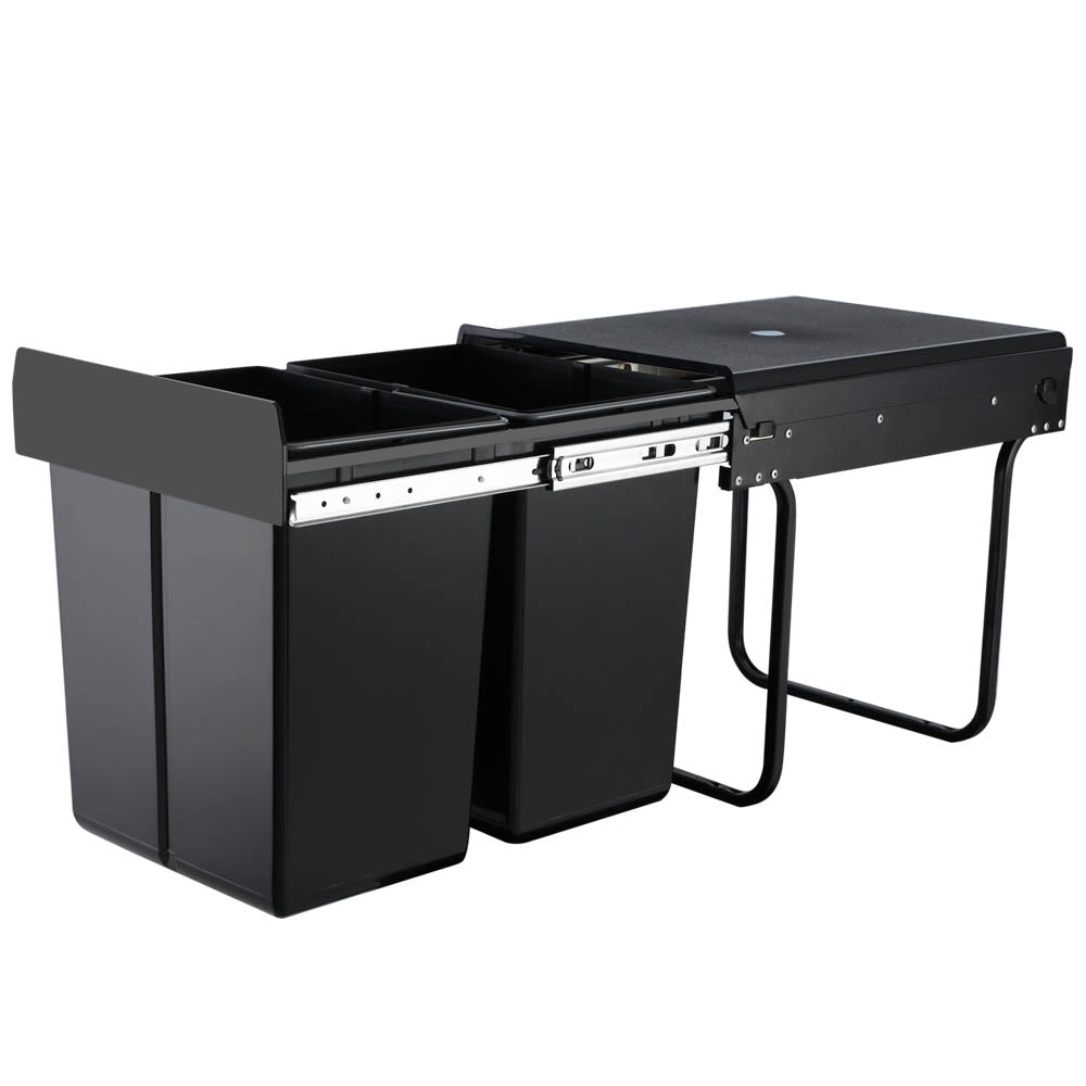 Cefito 2x20L Pull Out Bin - Black freeshipping - Awezingly