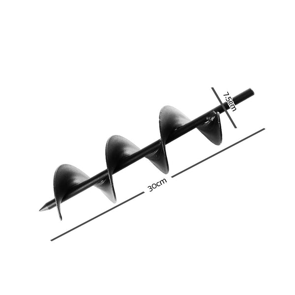 GIANTZ Power Garden Auger Small Earth Planter 75 X 300MM Black Giantz