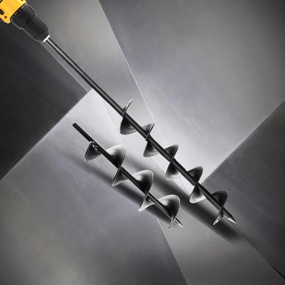 Giantz Power Garden Spiral Auger Hole Digger Earth Drill Bit 75x300 & 600mm Giantz
