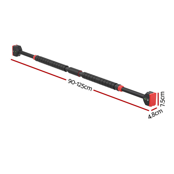 Everfit Adjustable Doorway Pull Up Bar 90CM-125CM Chin Up Bar Level Meter 300KG Everfit