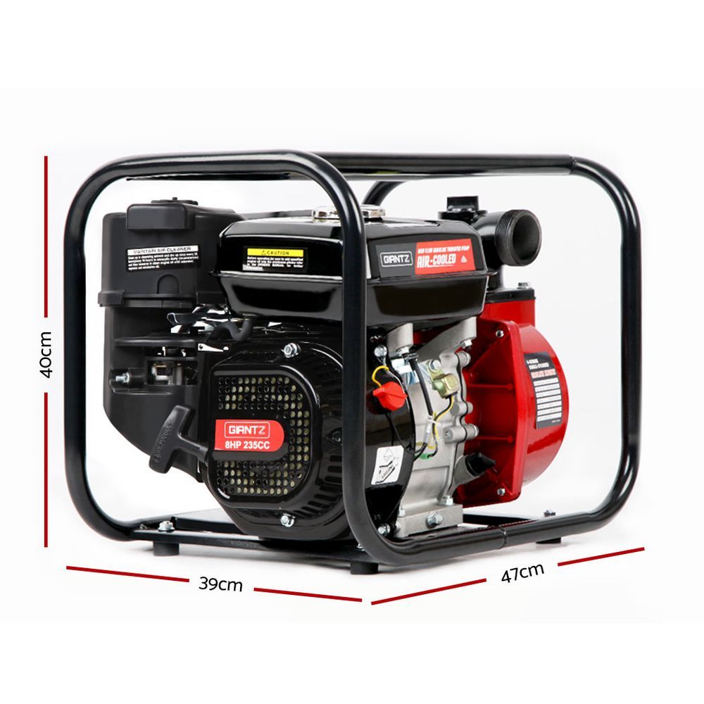 Giantz 2inch High Flow Water Pump - Black & Red Giantz