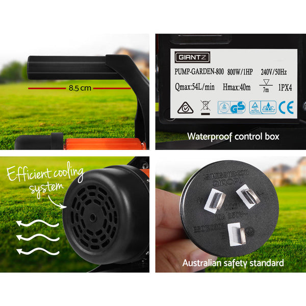 Giantz 800W High Pressure Garden Water Pump with Auto Controller Giantz