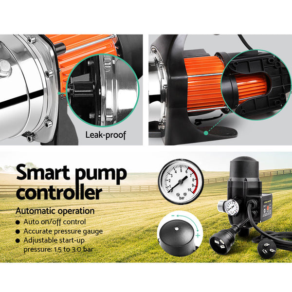 Giantz 800W High Pressure Garden Water Pump with Auto Controller Giantz