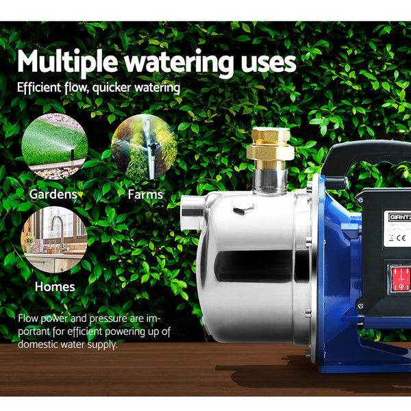 Giantz Water Pump High Pressure 1100W Stage Jet Rain Tank Pond Garden Irrigation Giantz