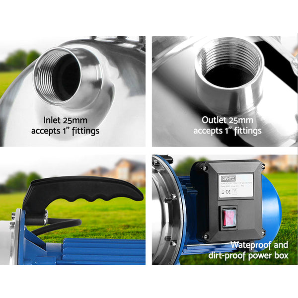 Giantz Water Pump High Pressure 1100W Stage Jet Rain Tank Pond Garden Irrigation Giantz