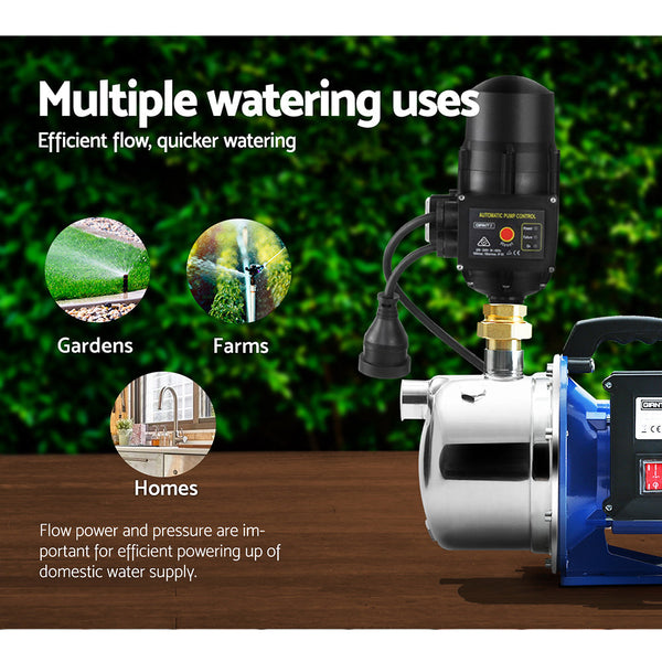 Giantz Garden Water Pump Jet High Pressure Stage Controller Garden Irrigation Giantz