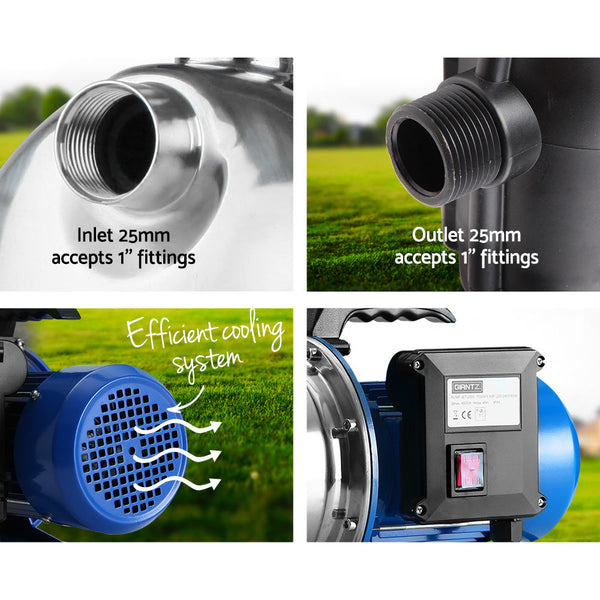 Giantz Garden Water Pump Jet High Pressure Stage Controller Garden Irrigation Giantz
