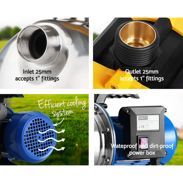 Giantz Garden Water Pump Jet High Pressure Controller Stage Irrigation 4600L/H Giantz
