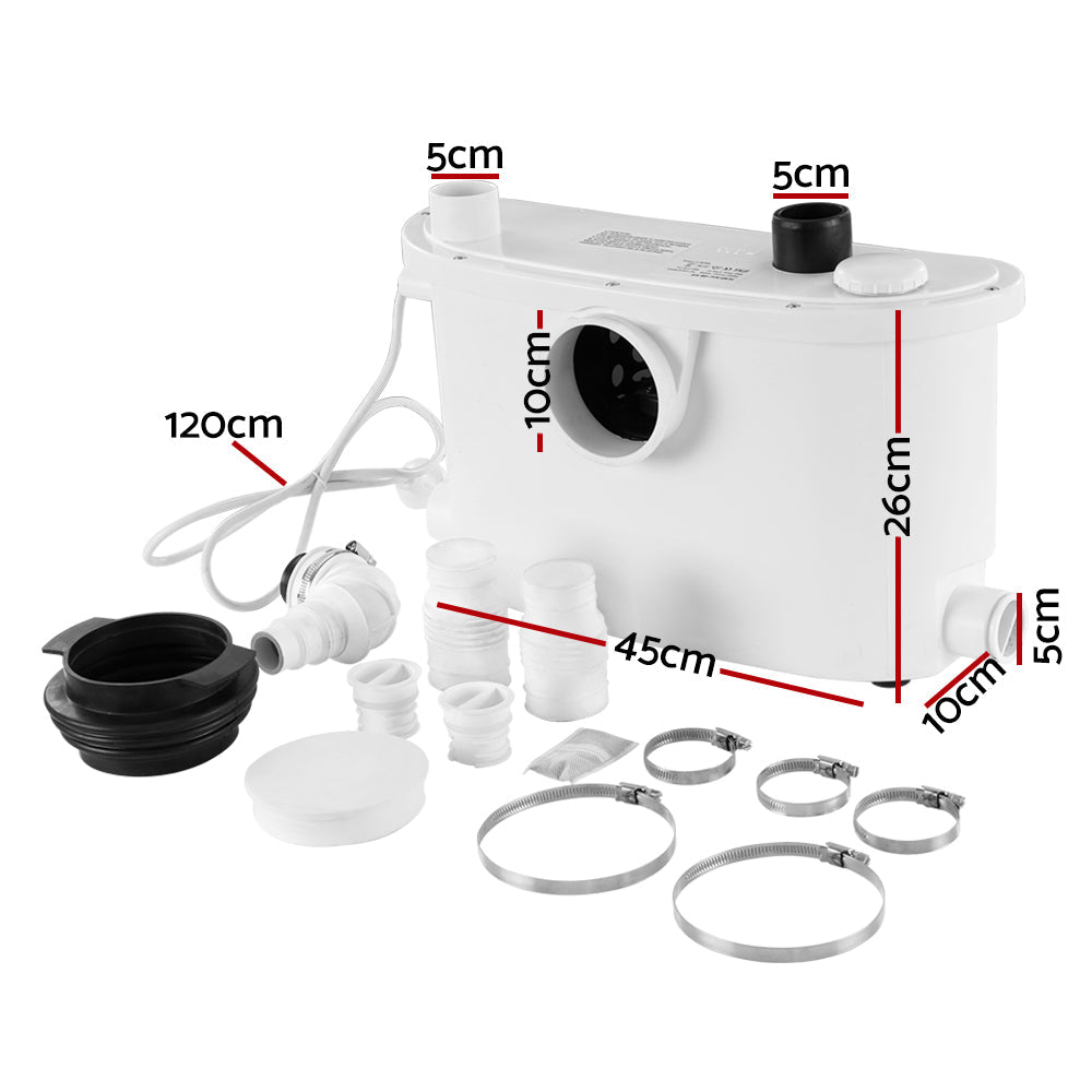 Macerator Sewerage Pump Waste Toilet Sewage Water Disposal Marine Basement Clean Giantz