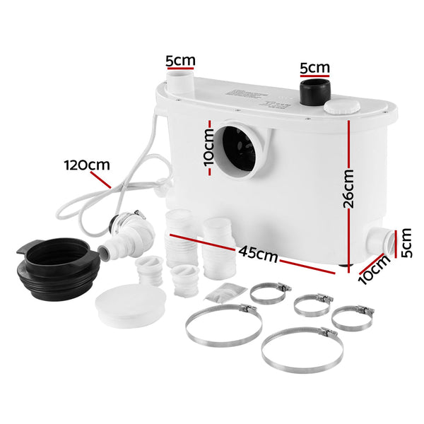 Macerator Sewerage Pump Waste Toilet Sewage Water Disposal Marine Basement Clean Giantz