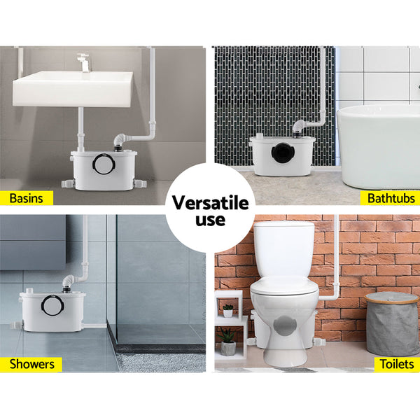Macerator Sewerage Pump Waste Toilet Sewage Water Disposal Marine Basement Clean Giantz
