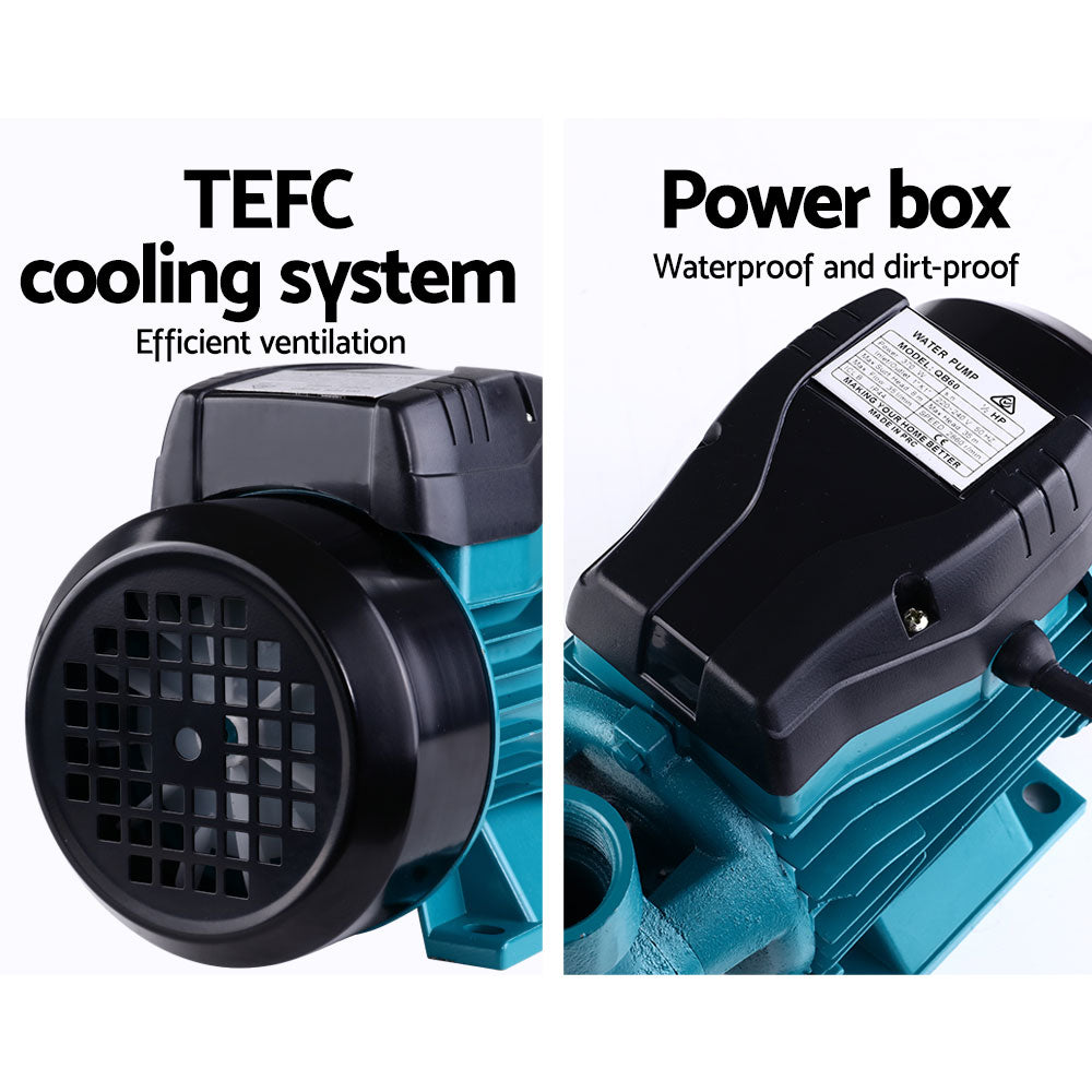 Giantz Peripheral Water Pump Clean Garden Farm Rain Tank Irrigation Electric QB60 Giantz
