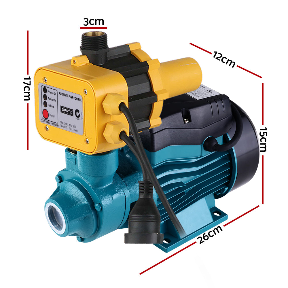Auto Peripheral Water Pump Clean Electric Garden Farm Rain Tank Irrigation QB60 Yellow Giantz