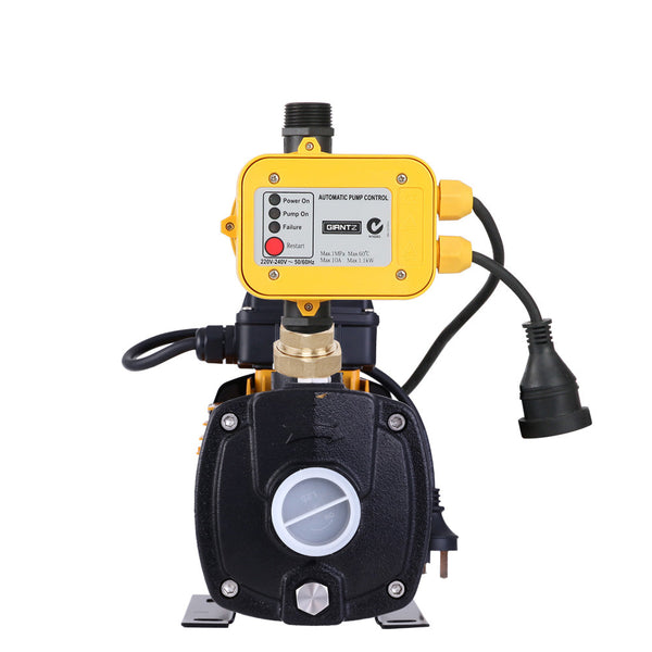 Giantz Multi Stage Water Pump Pressure Rain Tank Garden Farm House Irrigation 2000W Yellow Controller Giantz