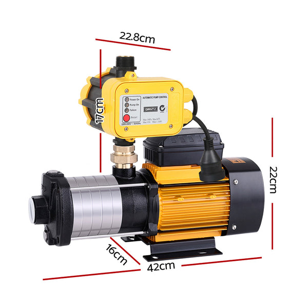 Giantz Multi Stage Water Pump Pressure Rain Tank Garden Farm House Irrigation 2500W Giantz