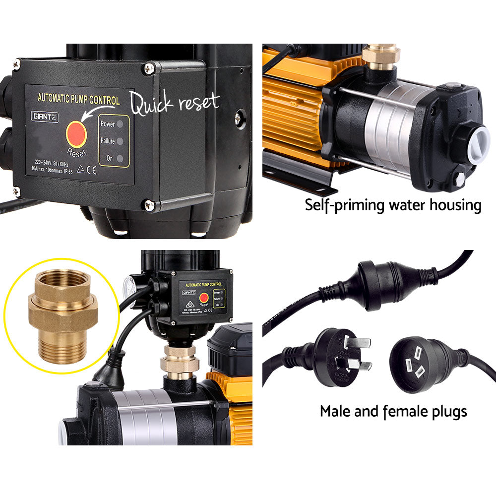 Giantz Multi Stage Water Pump Pressure Rain Tank Garden Farm House Irrigation 2500W Giantz