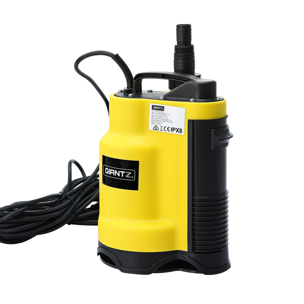 Giantz Garden Water Submersible Pump 750W Dirty Bore Sewerage Tank Well Steel Does not apply