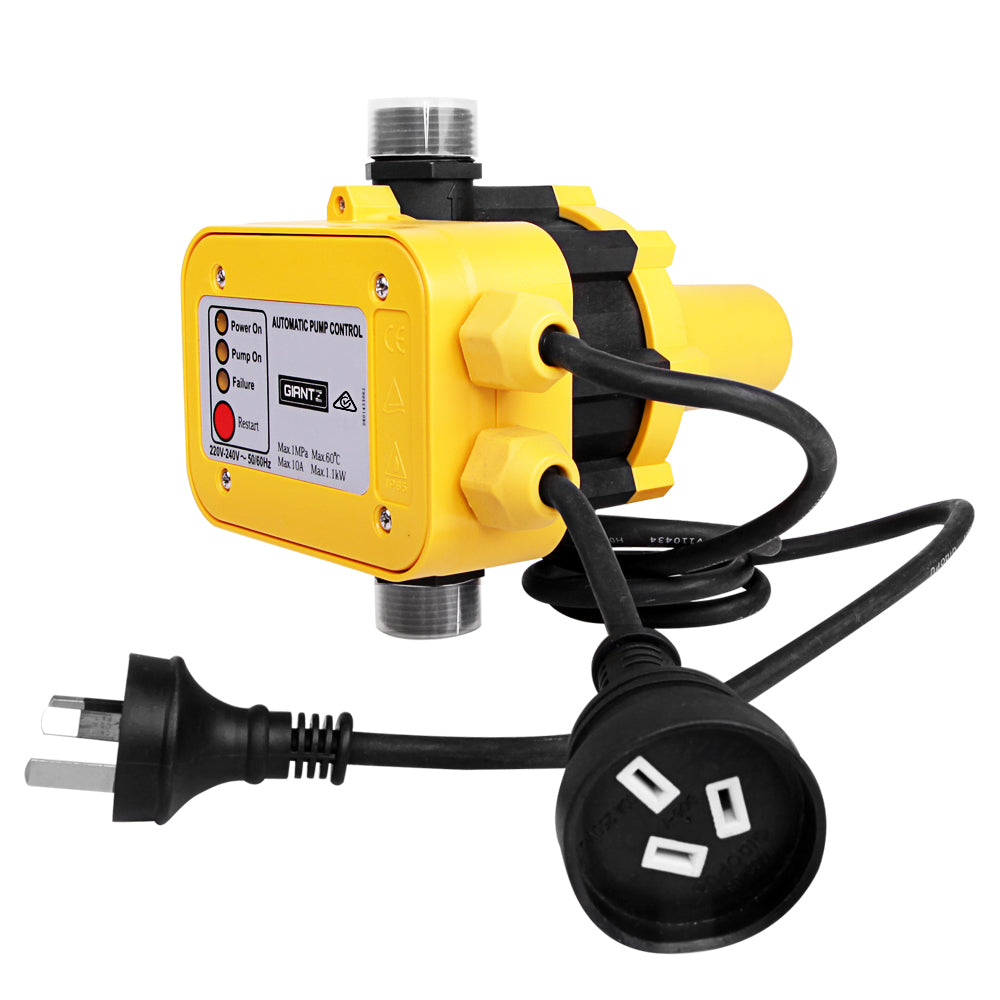 Giantz Automatic Electronic Water Pump Controller - Yellow Giantz