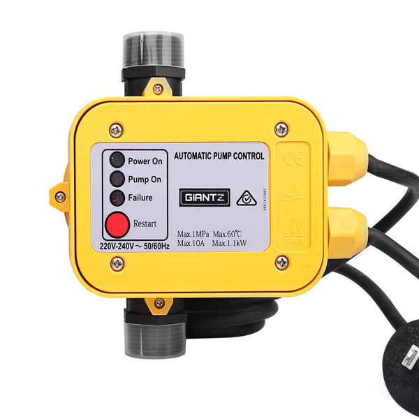 Giantz Automatic Electronic Water Pump Controller - Yellow Giantz