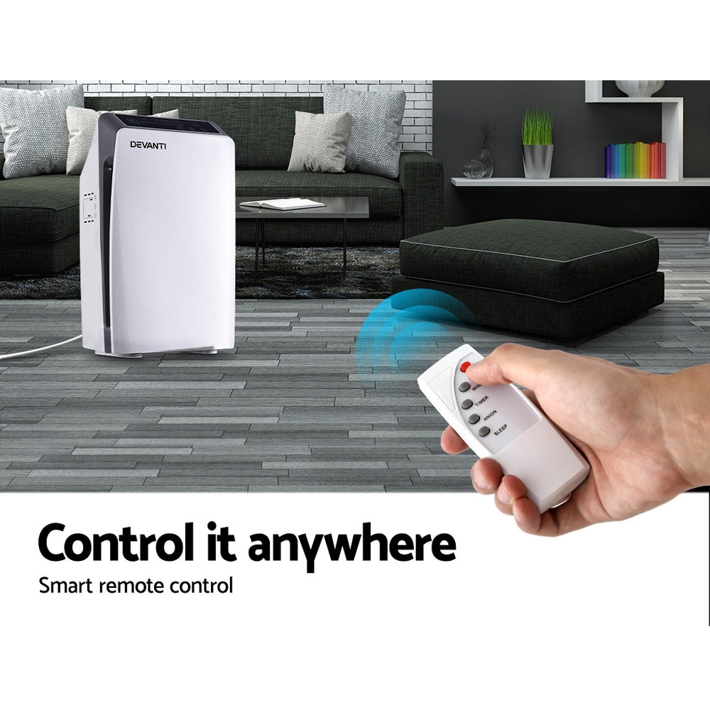 Devanti Air Purifier Cleaner Home Purifiers Odour Sensor HEPA Filter Devanti