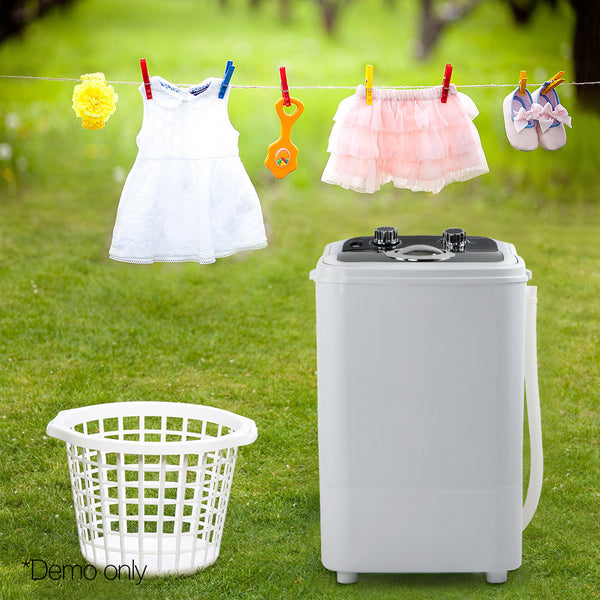Devanti 4.6KG Mini Portable Washing Machine - Black freeshipping - Awezingly