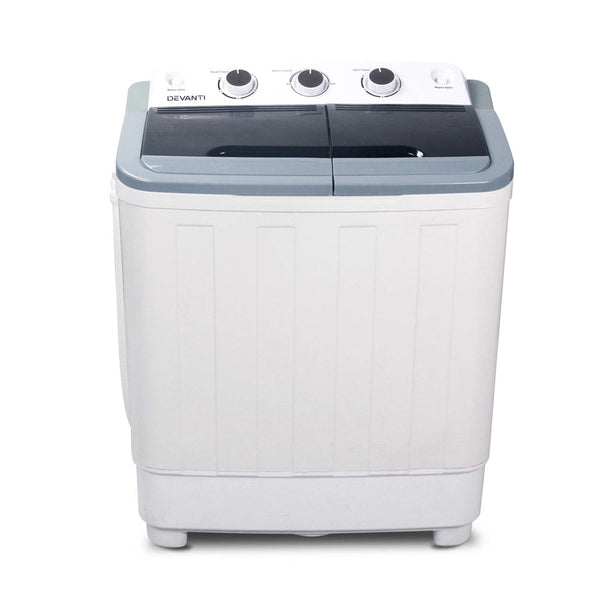Devanti 5KG Mini Portable Washing Machine - White freeshipping - Awezingly