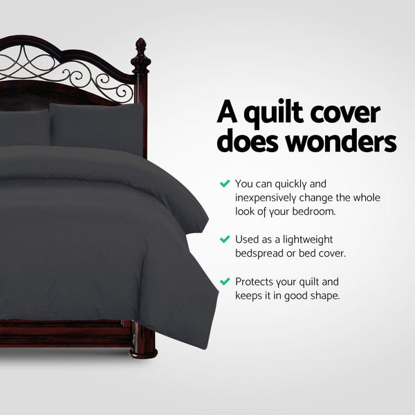 Giselle Quilt Cover Set Classic Black - King Giselle Bedding