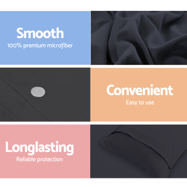 Giselle Quilt Cover Set Classic Black - Queen Giselle Bedding