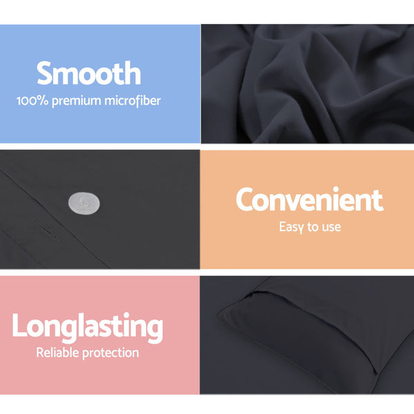 Giselle Quilt Cover Set Classic Black - Super King Giselle Bedding