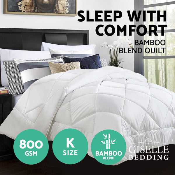 Giselle Bedding Bamboo Microfiber Microfibre Quilt Duvet Cover Doona Winter King freeshipping - Awezingly
