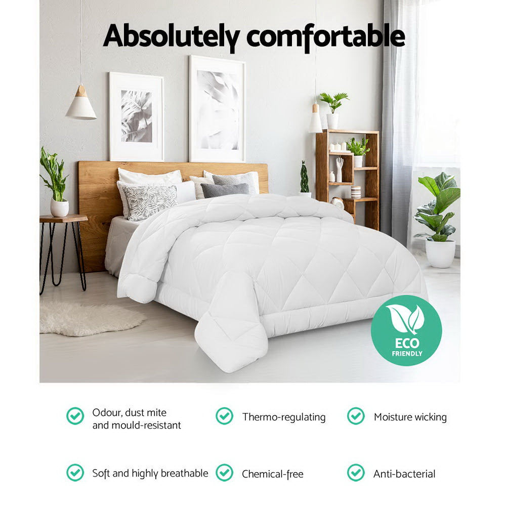 Giselle Bedding Queen Size 800GSM Microfibre Bamboo Microfiber Quilt Giselle Bedding