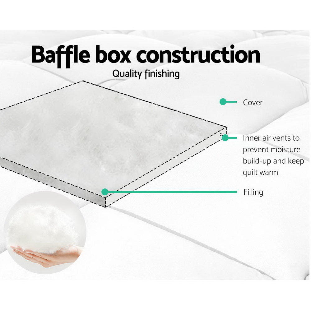Giselle Bedding Queen Size 800GSM Microfibre Bamboo Microfiber Quilt Giselle Bedding