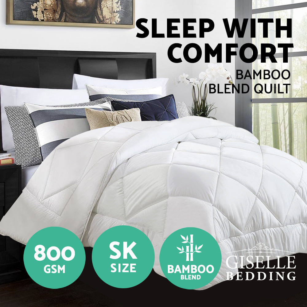 Giselle Bedding Microfiber Microfibre Bamboo Quilt Duvet Cover Doona Winter Super King freeshipping - Awezingly
