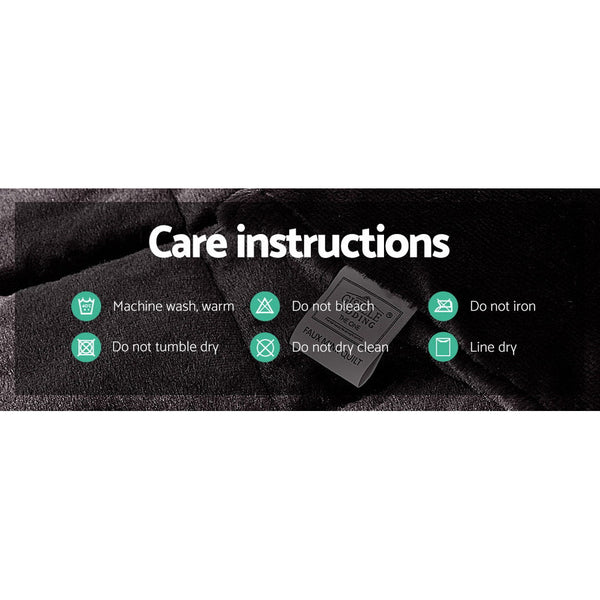 Giselle Bedding Faux Mink Quilt Double Size Charcoal Giselle Bedding