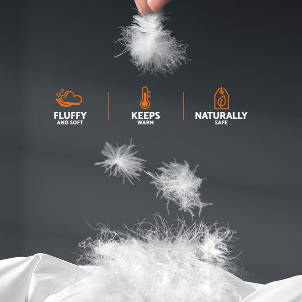 Giselle Bedding Goose Down Feather Quilt Cover Duvet 800GSM Winter Doona White King freeshipping - Awezingly
