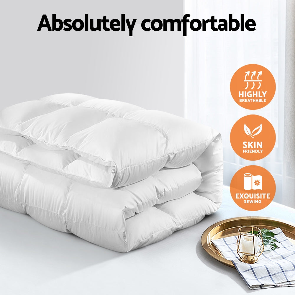 Giselle Bedding 800GSM Goose Down Feather Quilt Cover Duvet Winter Doona White Queen freeshipping - Awezingly
